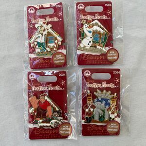 2024 Disney Christmas Festive Floats Toy Soldiers Goofy‎ Olaf Ralph LE Pin Set